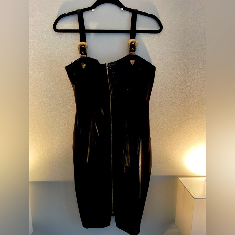 Venus form fitting leather dress Size M